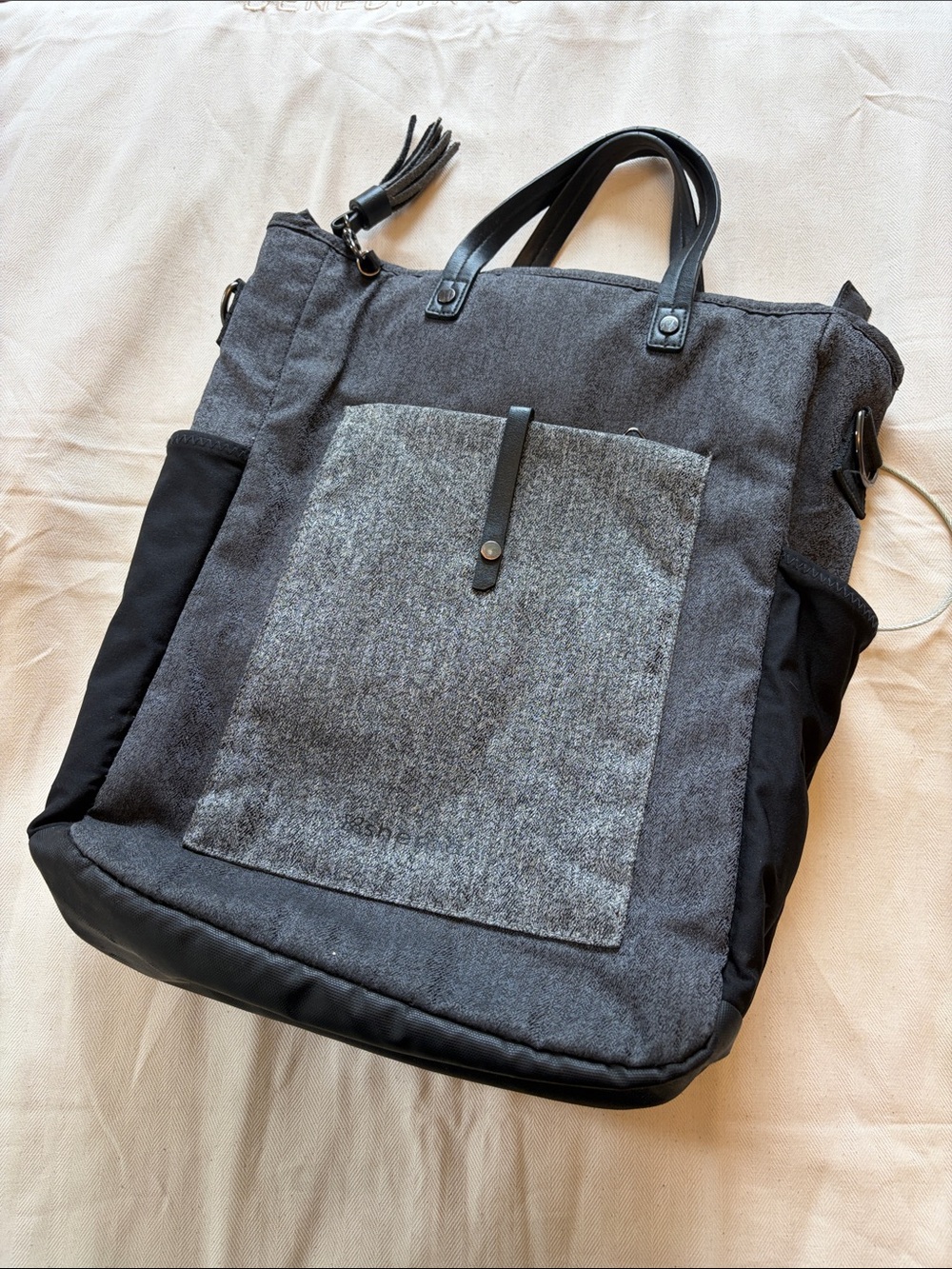 Gray Sherpani Anti-theft Backpack and Tote - Picture 4 of 6